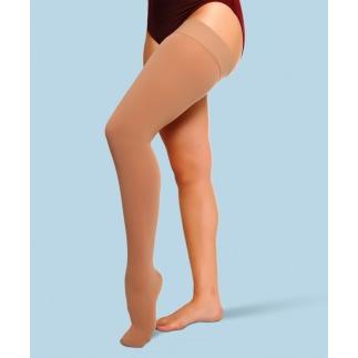 Diz Üstü Varis Çorabı Burnu Kapalı Ten Rengi 